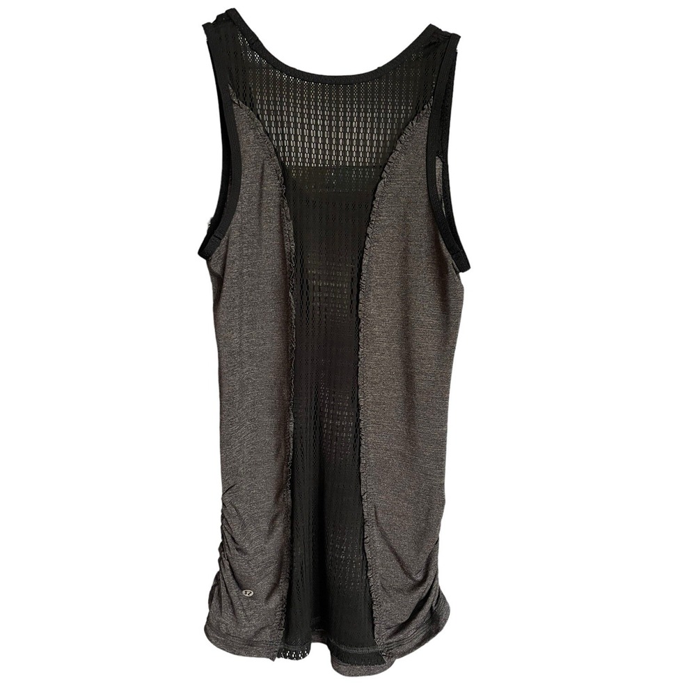 Lululemon Run Black Tie and Fly‎ Ruched Sides Tank Never Worn Size 2 - Picture 3 of 16